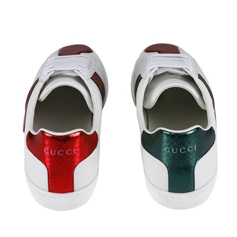 scarpe gucci con patch|Gucci leather sneakers.